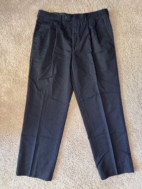 American Living Men's Black Pinstripe Dress Pants